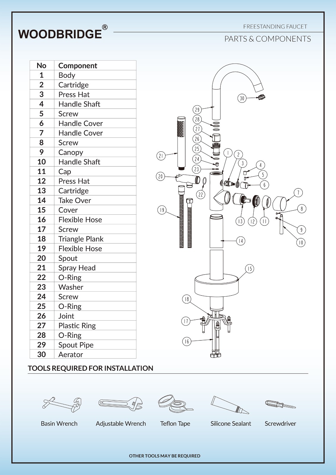 ᐅ【WOODBRIDGE F0001BNRD Contemporary Single Handle Floor Mount Freestanding Tub Filler Faucet