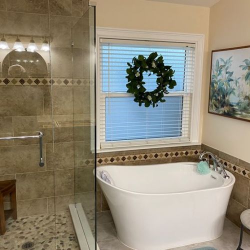 ᐅ【WOODBRIDGE 59" Acrylic Freestanding Bathtub Contemporary Soaking Tub