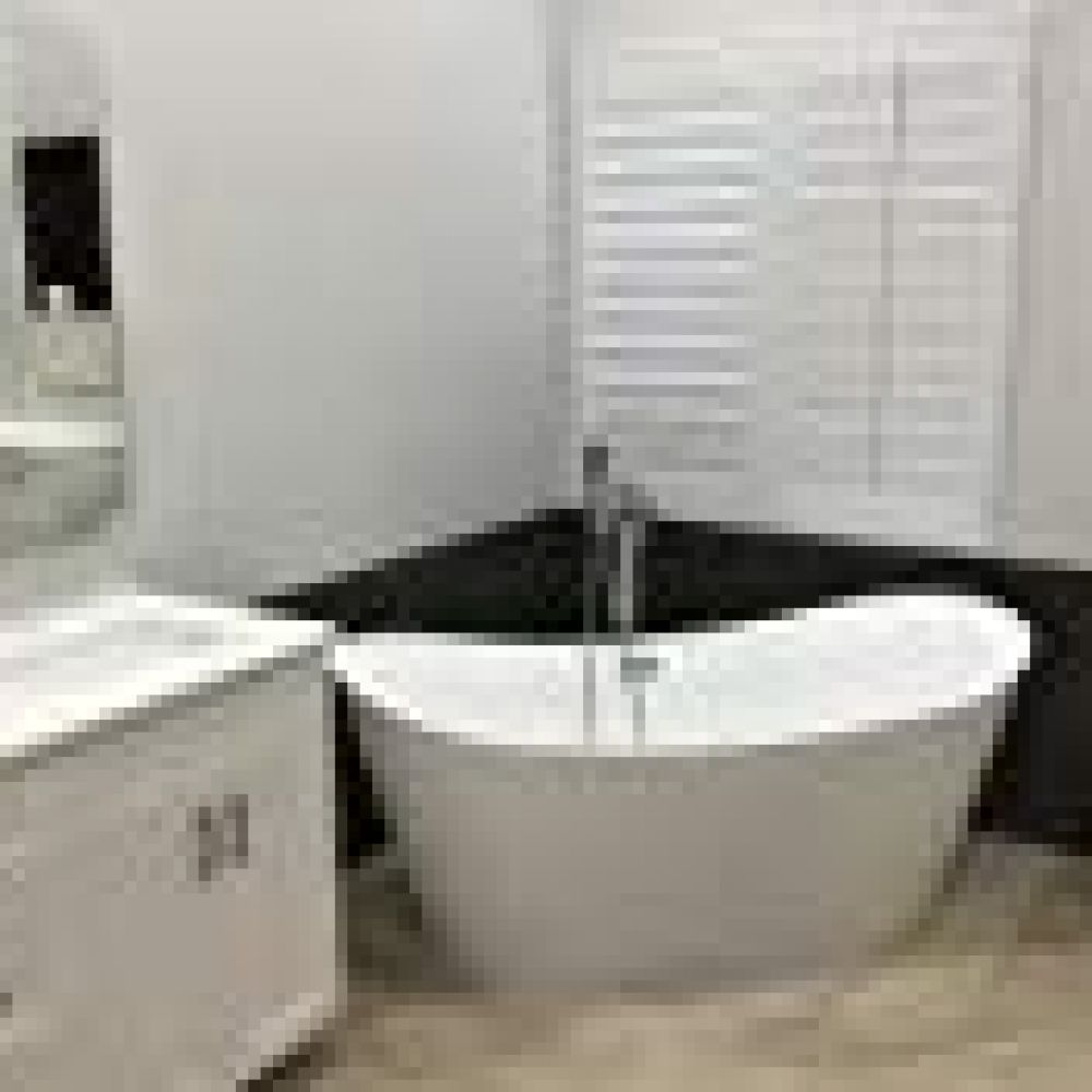 ᐅ【WOODBRIDGE 67" Acrylic Freestanding Bathtub Contemporary Soaking Tub