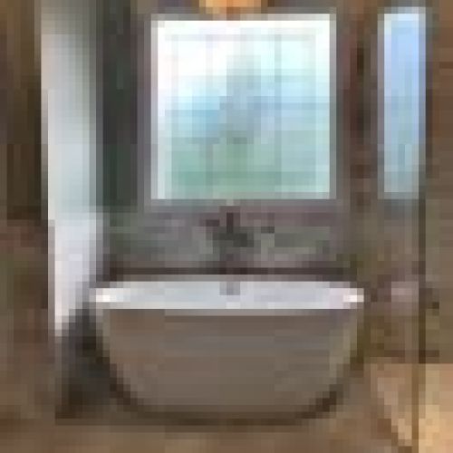 ᐅ【WOODBRIDGE 59" Acrylic Freestanding Bathtub Contemporary Soaking Tub