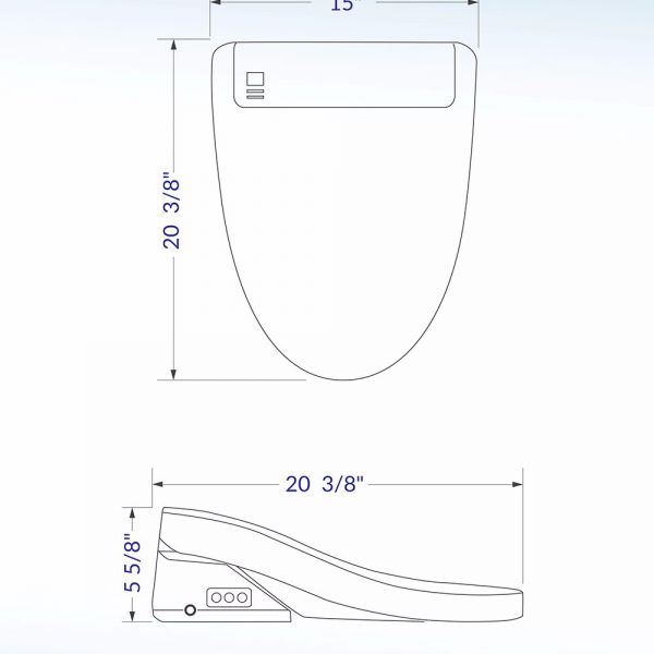  WOODBRIDGE BID01 Advanced Bidet Smart Toilet Seat, White_10874