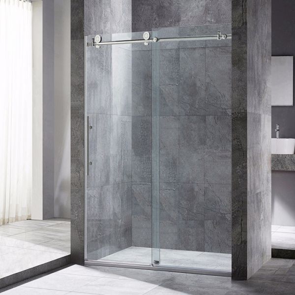 Maax® By-Pass Shower Door Rain Textured Glass Deluxe 68h X 57 To 59w