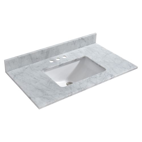 WOODBRIDGE CAVT3722-4 Vanity Top with Under Mount Bowl, 37