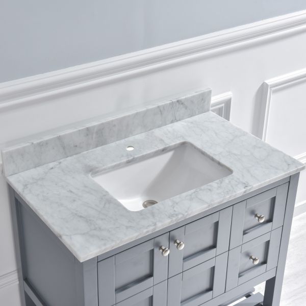  WOODBRIDGE CAVT3722-1 Vanity Top with Under Mount Bowl, 37
