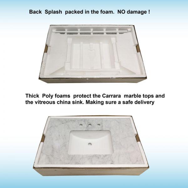  WOODBRIDGE CAVT3722-8 Vanity Top with Under Mount Bowl, 37