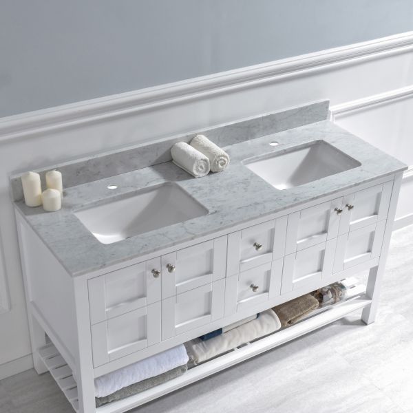  WOODBRIDGE DOULBE CAVT6122D-1 Vanity Top with Under Mount Bowl, 61