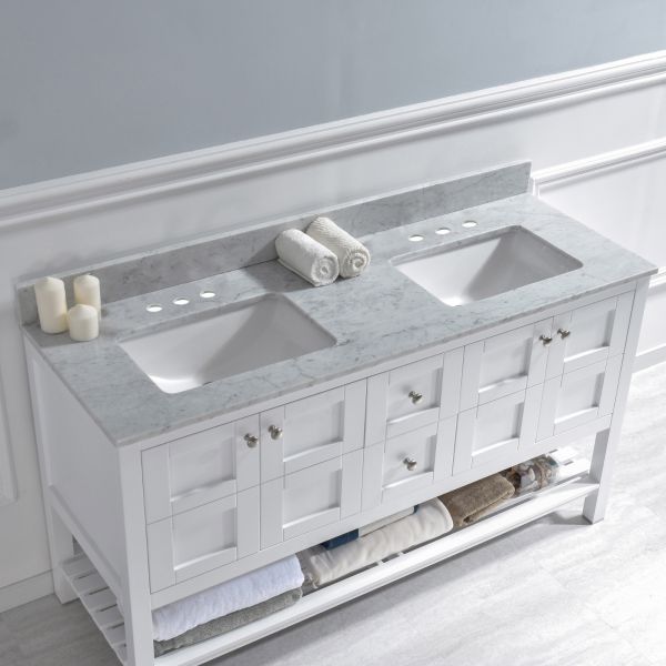  WOODBRIDGE CAVT6122D-4 Vanity Top with Under Mount Bowl, 61