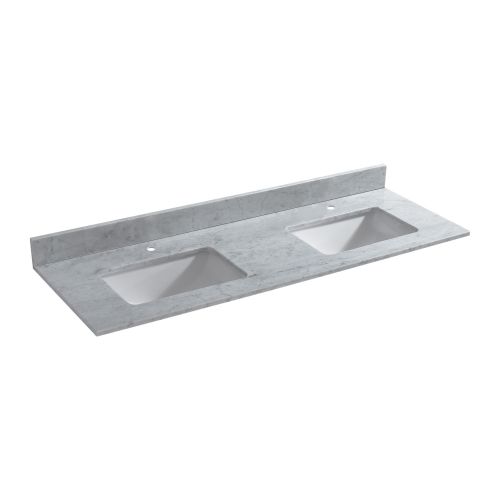 WOODBRIDGE DOULBE CAVT6122D-1 Vanity Top with Under Mount Bowl, 61