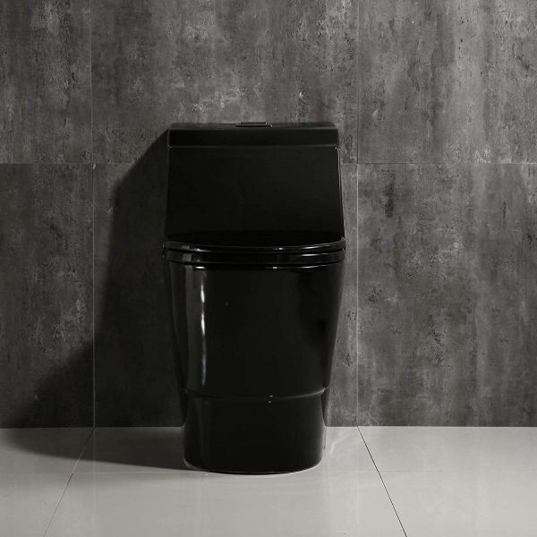 Woodbridge B0941 Modern One Piece Toilet with Soft Closing Seat,Black Color 