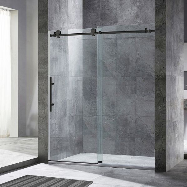 ᐅ【WOODBRIDGE Frameless Shower Doors 56-60 Width x 76Height