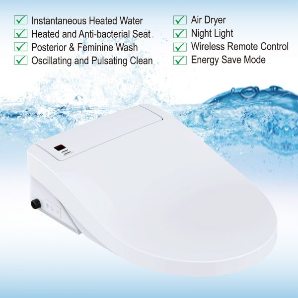  WOODBRIDGE BID01 Advanced Bidet Smart Toilet Seat, White_10871