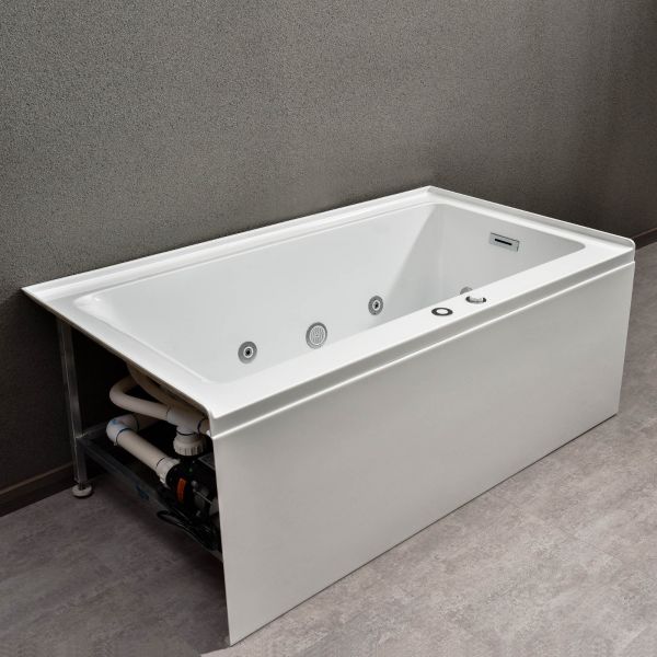WOODBRIDGE 60" Whirlpool Water Jetted Alcove Tub with Right Hand Drain