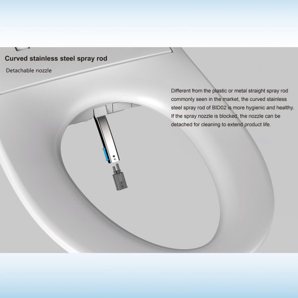 WOODBRIDGE Elongated Smart Bidet Toilet Seat, Electronic Advanced Self Cleaning, SoftClose Lid, Automatic Deodorization, Model: BID 02_9030