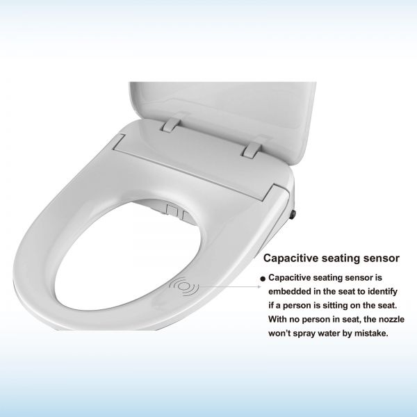  WOODBRIDGE Elongated Smart Bidet Toilet Seat, Electronic Advanced Self Cleaning, SoftClose Lid, Automatic Deodorization, Model: BID 02_9043