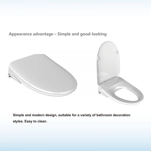  WOODBRIDGE Elongated Smart Bidet Toilet Seat, Electronic Advanced Self Cleaning, SoftClose Lid, Automatic Deodorization, Model: BID 02