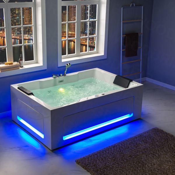 ᐅ【WOODBRIDGE 2 Person Freestanding Massage Hydrotherapy Bathtub