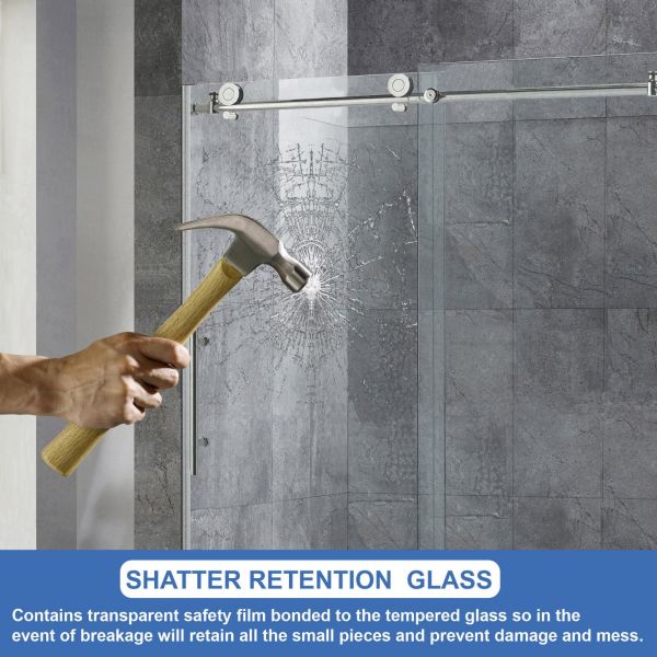  WOODBRIDGE Frameless Shower Doors 56-60