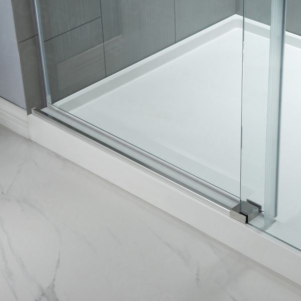 ᐅ【WOODBRIDGE Frameless Shower Doors 56-60 Width x 76Height