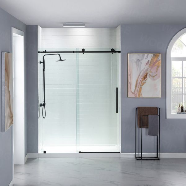 Dropship Frameless Sliding Glass Shower Doors 60 Width X 76