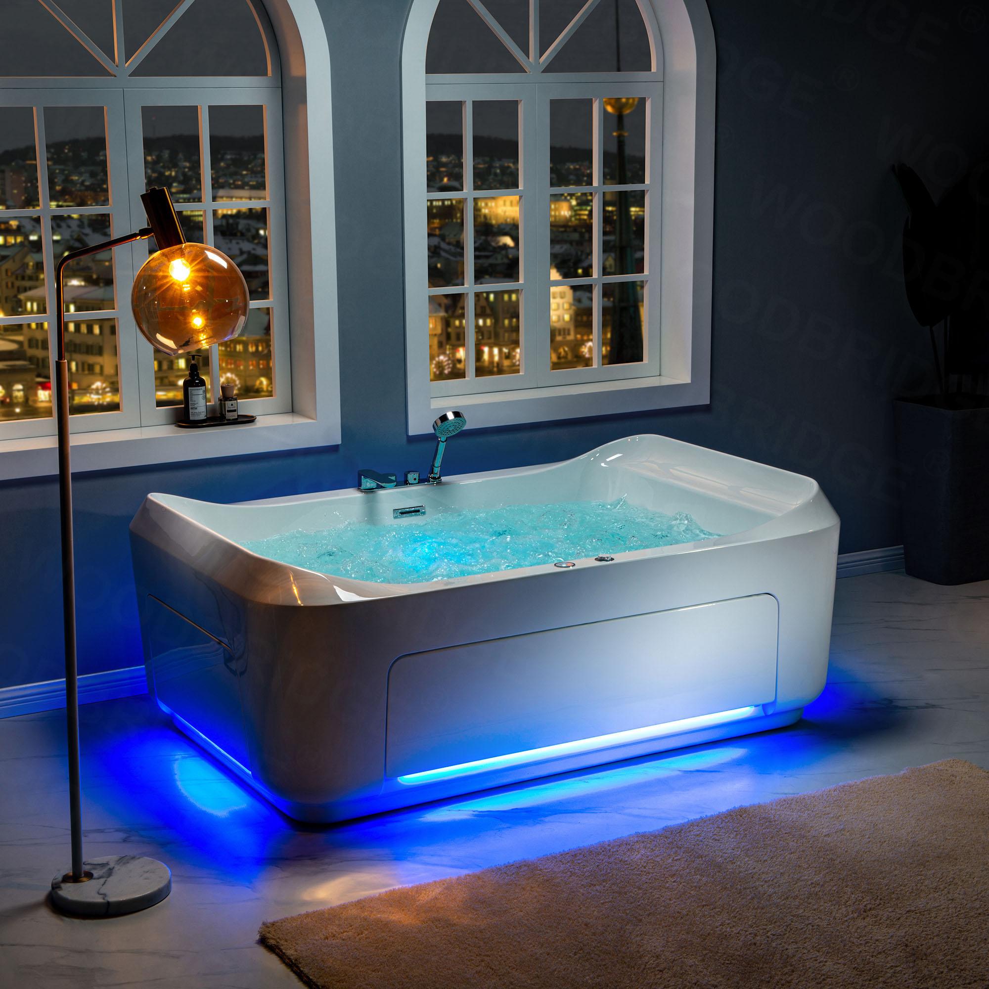ᐅ【2 Person Freestanding Massage Hydrotherapy Bathtub Tub Hot Tub Spa