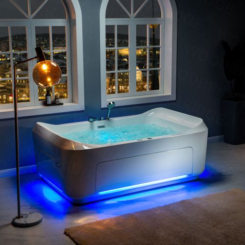 2 Person Freestanding Massage Hydrotherapy Bathtub Tub Hot Tub Spa, with Inline Heater. BTS-0091