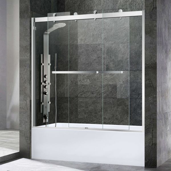 WOODBRIDGE Frameless Bathtub Shower Doors 56 60
