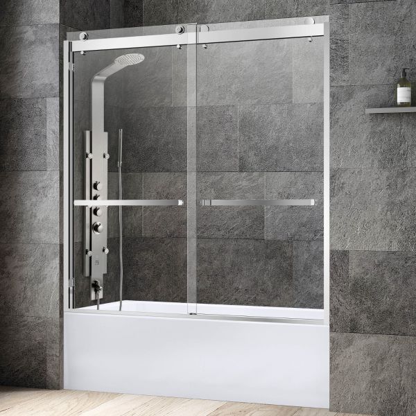  WOODBRIDGE Frameless Bathtub Shower Doors 56-60