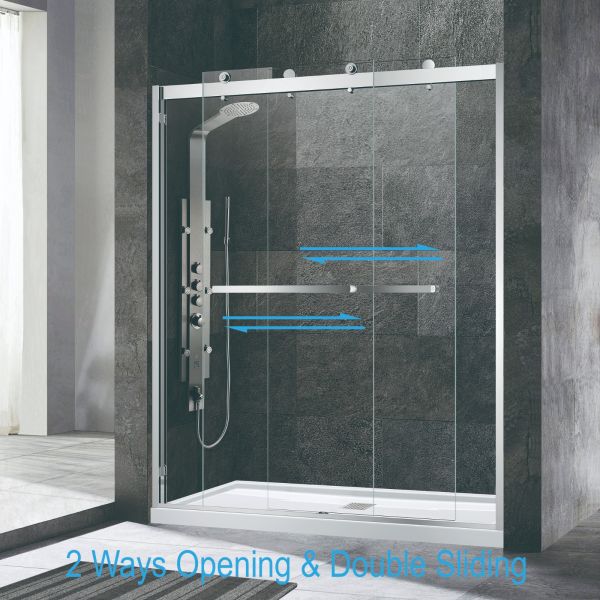  WOODBRIDGE Frameless Shower Doors 56-60