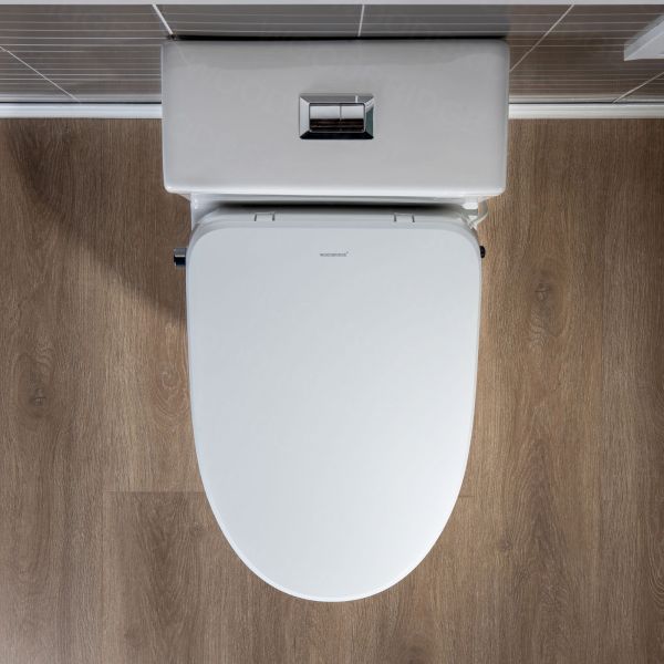  WOODBRIDGE T-0044 One Piece 1.1GPF/1.6 GPF Dual Flush Elongated Toilet with Advance Smart Bidet Bidet in White_7966