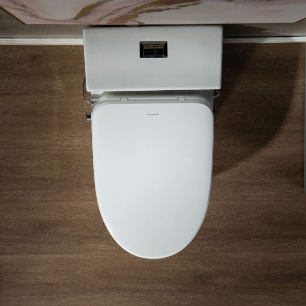  WOODBRIDGE T-0047 One Piece 1.1GPF/1.6 GPF Dual Flush Elongated Toilet with Advance Smart Bidet Toilet in White_7913