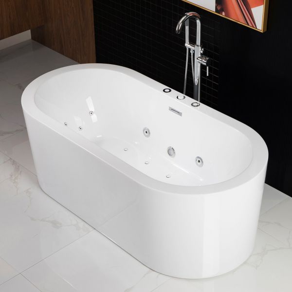 ᐅ【WOODBRIDGE 67" x 32" Whirlpool Water Jetted and Air Bubble