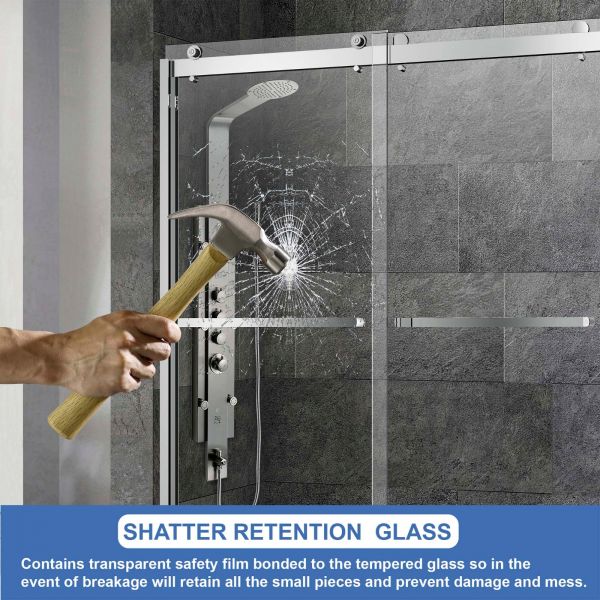  WOODBRIDGE Frameless Bathtub Shower Doors 56-60