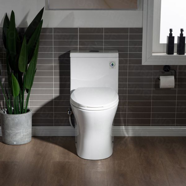 WOODBRIDGE Moder Design, Elongated One piece Toilet Dual flush 1.0/1.6 GPF,with Soft Closing Seat, white, T-0032(2 -Pack)