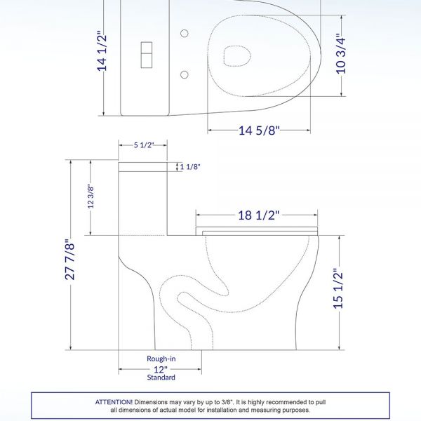  WOODBRIDGE Moder Design, Elongated One piece Toilet Dual flush 1.0/1.6 GPF,with Soft Closing Seat, white, T-0032(2 -Pack)_6492