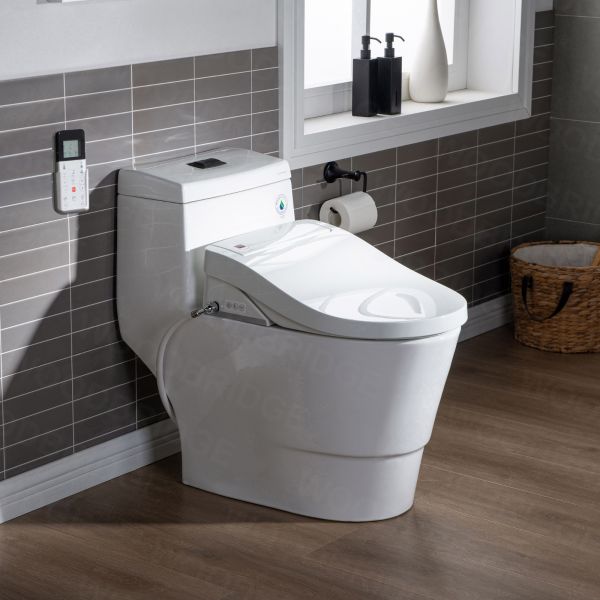  WOODBRIDGEE T-0008 Luxury Bidet Toilet, Elongated One Piece Toilet with Advanced Bidet Seat, Chair Height, Smart Toilet Seat with Temperature Controlled Wash Functions and Air Dryer_10917