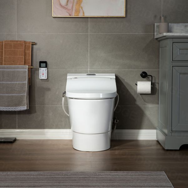 ᐅ Woodbridge Toilet Bidet Luxury Elongated One Piece Advanced Smart Seat With Temperature Controlled Wash Functions And Air Dryer T 0737