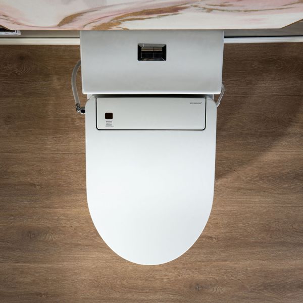  WOODBRIDGE Toilet & Bidet Luxury Elongated One Piece Advanced Smart Seat with Temperature Controlled Wash Functions and Air Dryer, Toilet with Bidet. T-0737, Bidet & Toilet_9724