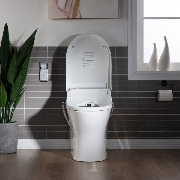  WOODBRIDGE Luxury, Elongated One Piece Toilet with Advanced Bidet Seat, T-0022, White_9735
