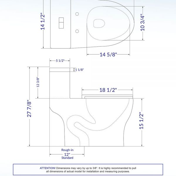  WOODBRIDGE Luxury, Elongated One Piece Toilet with Advanced Bidet Seat, T-0022, White_9738