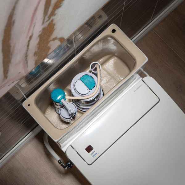  WOODBRIDGE Luxury, Elongated One Piece Toilet with Advanced Bidet Seat, T-0022, White_9741