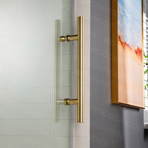 ᐅ【WOODBRIDGE Frameless Shower Doors 5660" Width x 76"Height with 3/8