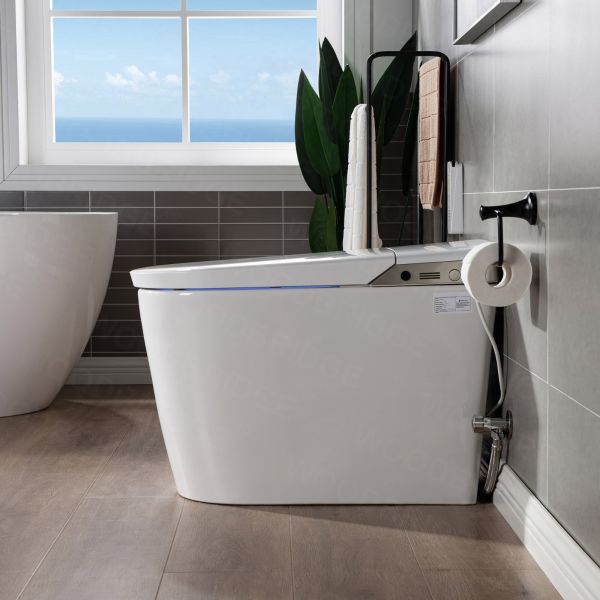  WOODBRIDGE B0980S Intelligent Smart Toilet, Massage Washing, Open & Close, Auto Flush,Heated Integrated Multi Function Remote Control, with Advance Bidet and Soft Closing Seat, White_5972