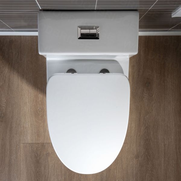  WOODBRIDGE Modern One Piece Dual Flush 1.28 GP Toilet,with Soft Closing Seat, V Button B0750-B/N, White_5638