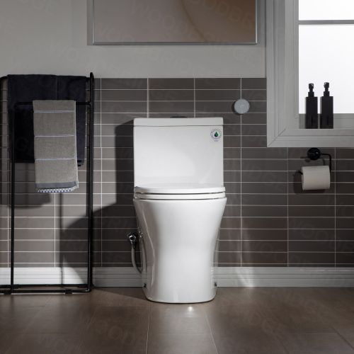 WOODBRIDGE B-0500-A Modern One-Piece Elongated toilet with Solf Closed Seat and Hand Free Touchless Sensor Flush Kit, White