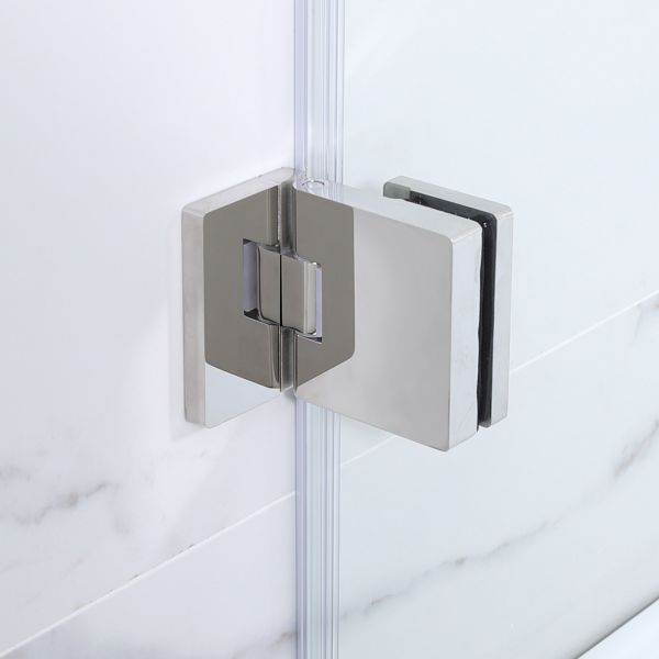  WOODBRIDGE MTDB3458-B, Frameless Hinged Bathtub Shower, 5/16
