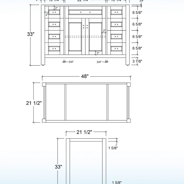  WOODBRIDGE Milan  49” Floor Mounted Single Basin Vanity Set with Solid Wood Cabinet in White, and Carrara White Marble Vanity Top with Pre-installed Undermount Rectangle Bathroom Sink in White, Pre-Drilled 3-Hole for 8-inch Widespread Faucet_4695