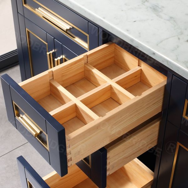 Gray Brown Wood Kitchen & Bathroom Countertop Cabinet