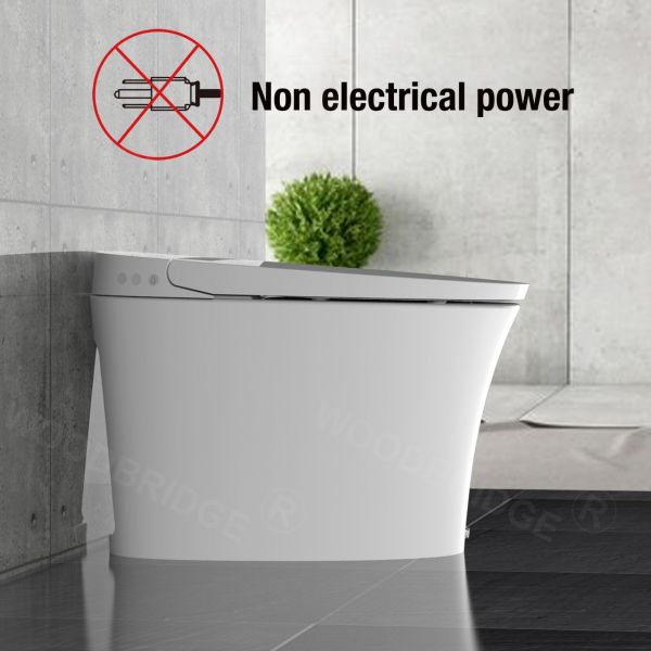  WOODBRIDGE BW5100S One Piece Modern,Slim, Tankless and High Efficiency Toilet with Battery Operated Auto Flushing_5049