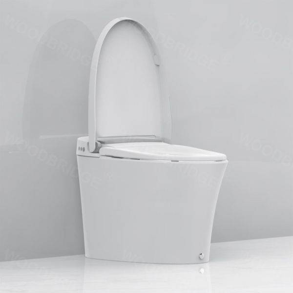  WOODBRIDGE BW5100S One Piece Modern,Slim, Tankless and High Efficiency Toilet with Battery Operated Auto Flushing_5054