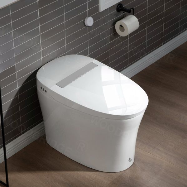  WOODBRIDGE BW5100S One Piece Modern,Slim, Tankless and High Efficiency Toilet with Battery Operated Auto Flushing_5061